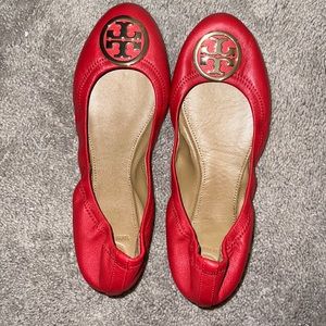 Tory Burch Ballerina Red Flats